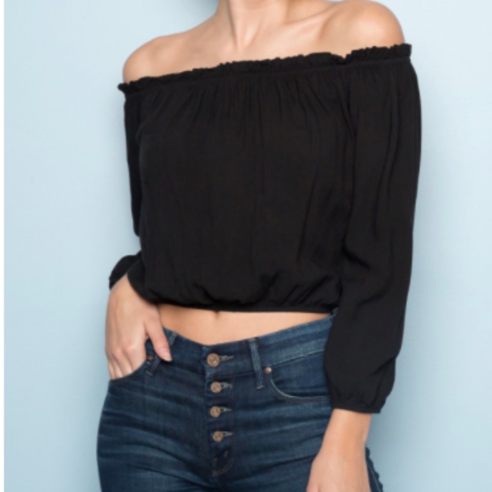 SOLD Brandy Melville Maura  Off the Shoulder Shirt